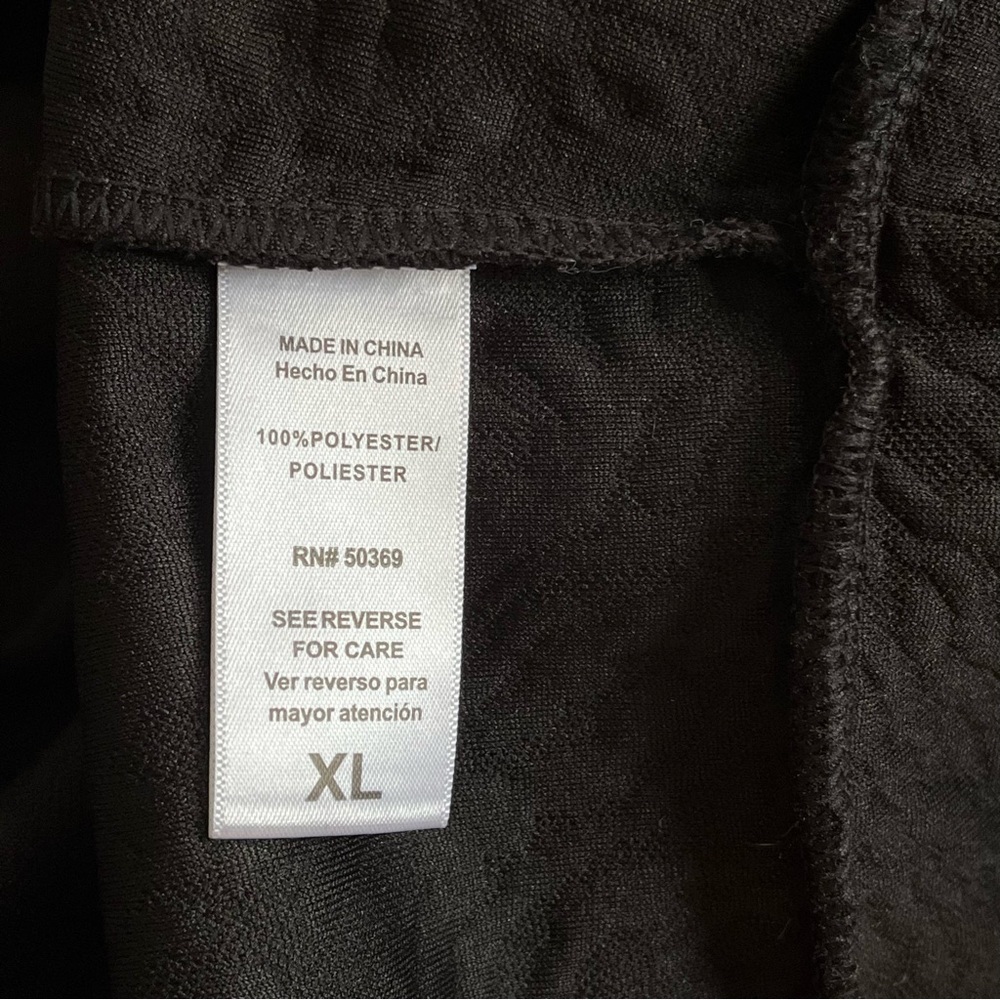 Juicy Couture Sport XL Black Jacquard Textured Pullover Crop Sweatshirt - Picture 7 of 7